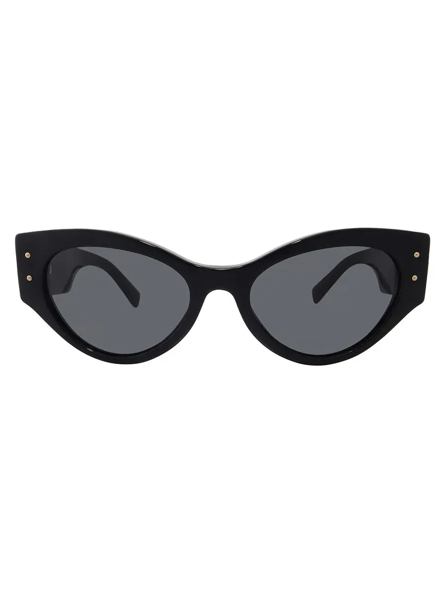 Женские солнцезащитные очки Dolce and Gabbana Dark Grey Cat Eye DG4480 501/87 53 Dolce & Gabbana — черный