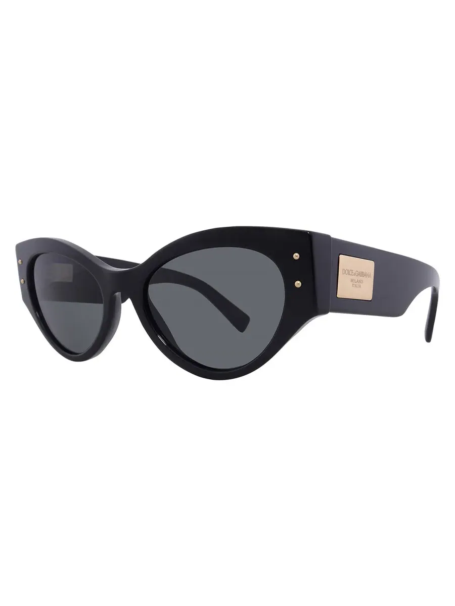 Женские солнцезащитные очки Dolce and Gabbana Dark Grey Cat Eye DG4480 501/87 53 Dolce & Gabbana — изображение 2 из 4, черный