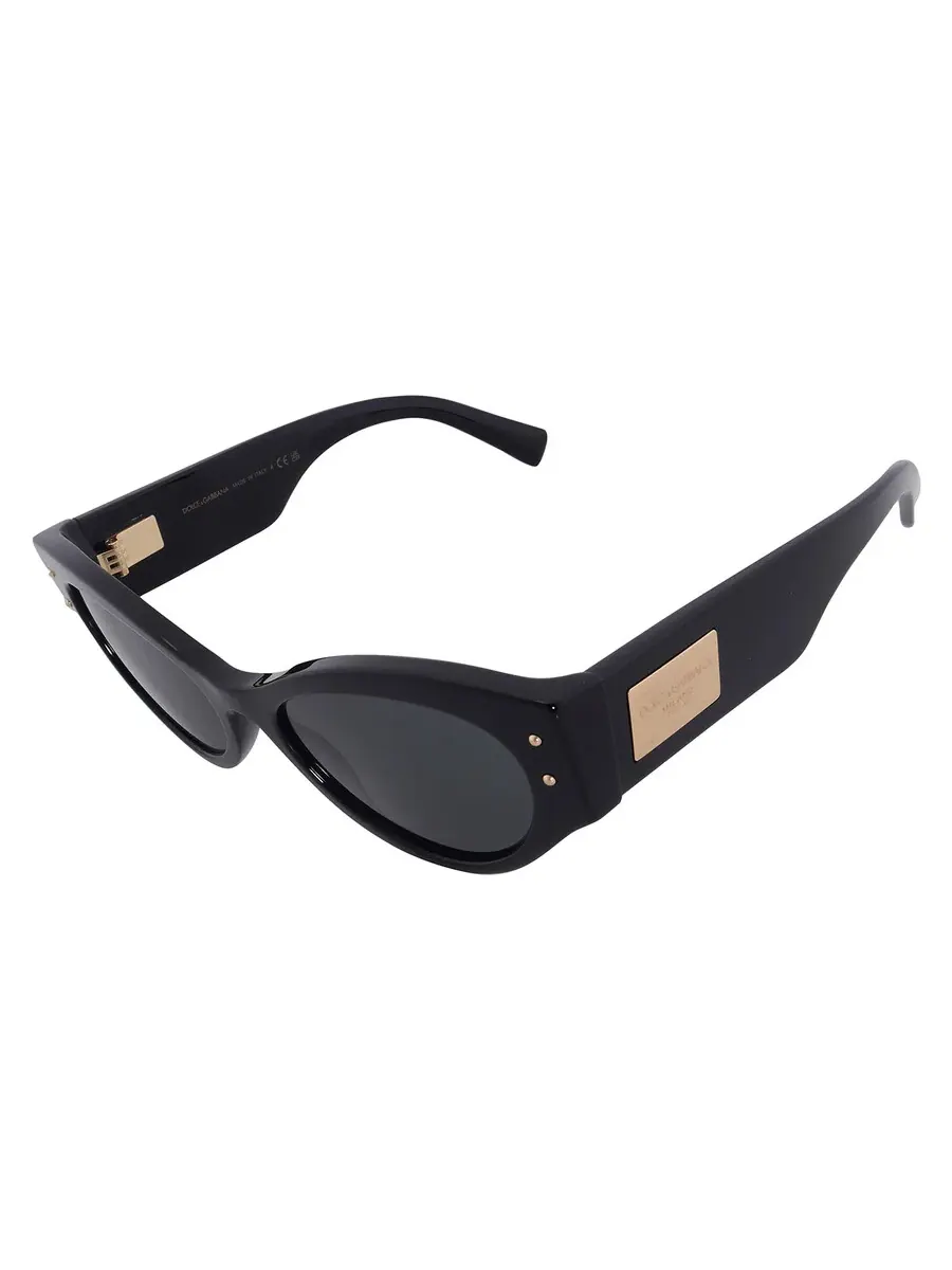 Женские солнцезащитные очки Dolce and Gabbana Dark Grey Cat Eye DG4480 501/87 53 Dolce & Gabbana — изображение 3 из 4, черный