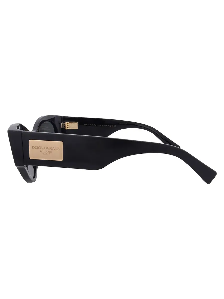 Женские солнцезащитные очки Dolce and Gabbana Dark Grey Cat Eye DG4480 501/87 53 Dolce & Gabbana — изображение 4 из 4, черный