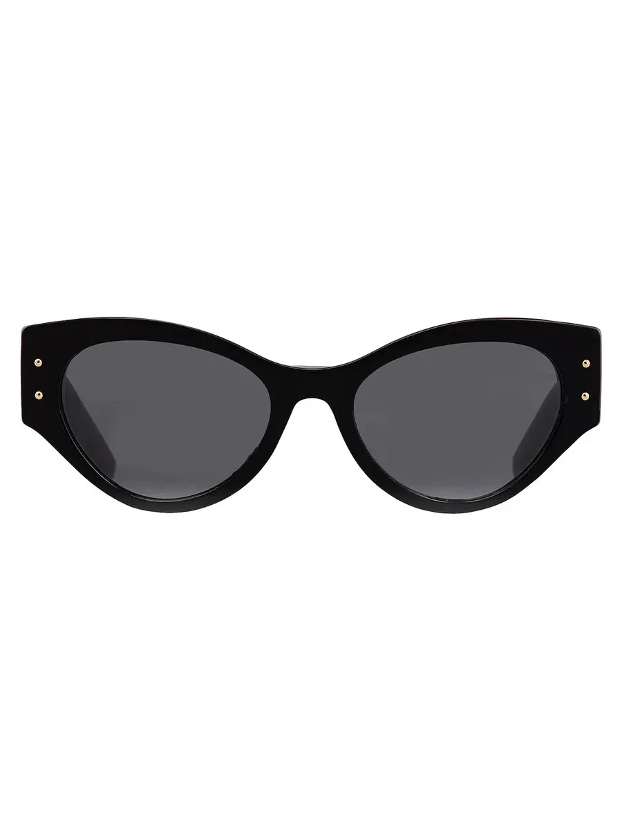 Солнцезащитные очки Dolce and Gabbana для женщин, серо-темные кошачьи глаза DG4480F 501/87 53 Dolce & Gabbana — черный