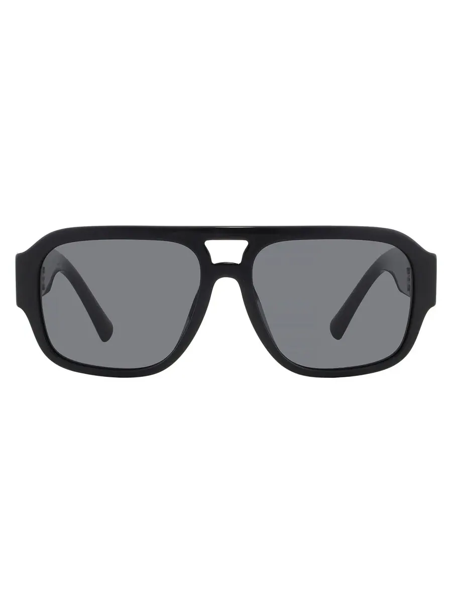 Солнцезащитные очки для мужчин Dolce and Gabbana Dark Grey Pilot DG4506 501/87 58 Dolce & Gabbana — черный