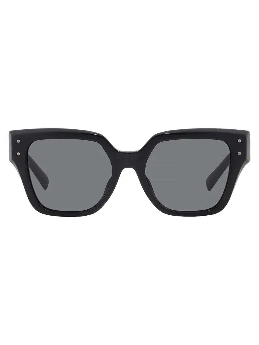 Женские солнцезащитные очки Dolce and Gabbana темно-серые квадратные DG4471F 501/87 52 Dolce & Gabbana — черный