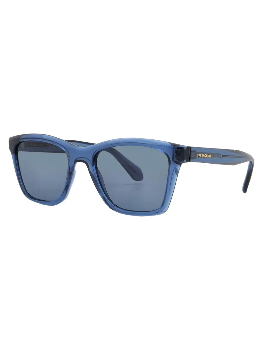 Женские солнцезащитные очки Ferragamo Blue Square SF2001S 432 54 — изображение 2 из 4, синий