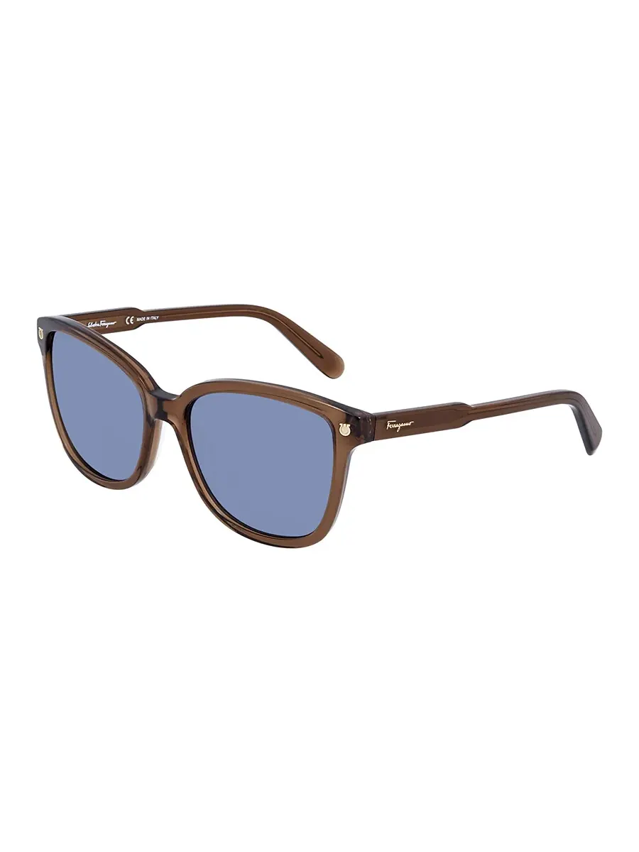 Солнцезащитные очки Ferragamo Blue Square SF815S 210 56 — изображение 2 из 3, синий