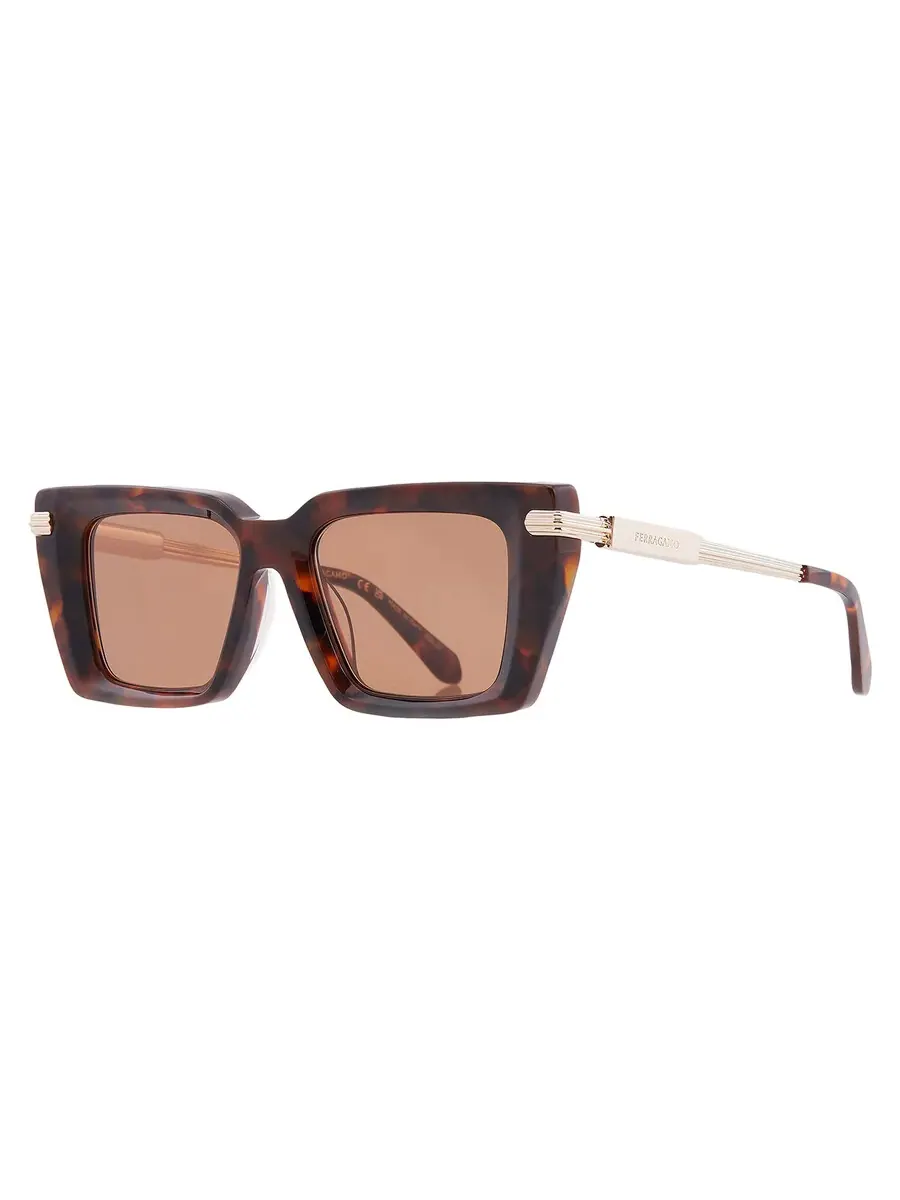 Очки для женщин Ferragamo коричневые прямоугольные SF2089S 240 52 — изображение 2 из 4, хаки