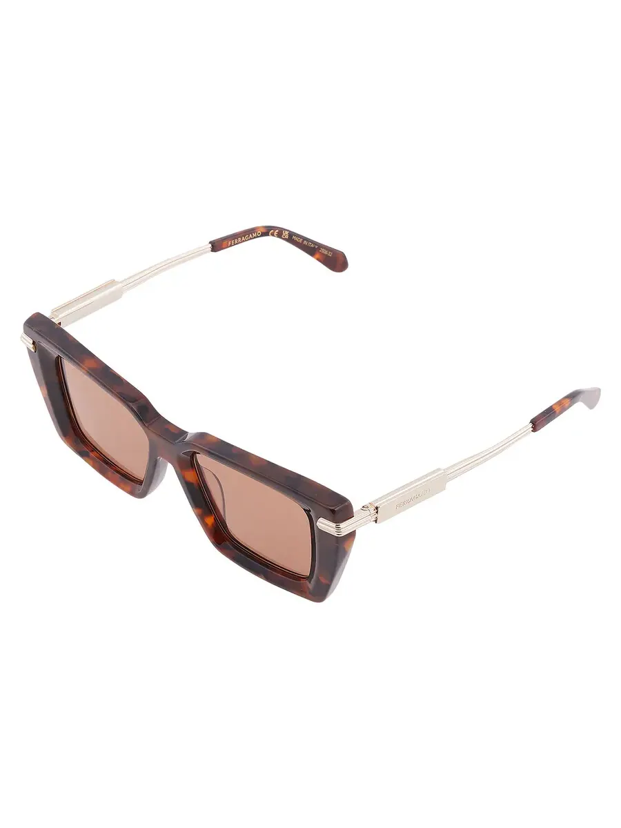 Очки для женщин Ferragamo коричневые прямоугольные SF2089S 240 52 — изображение 3 из 4, хаки