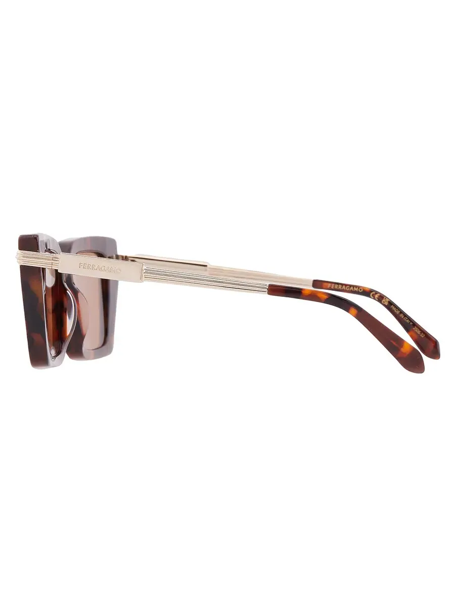 Очки для женщин Ferragamo коричневые прямоугольные SF2089S 240 52 — изображение 4 из 4, хаки