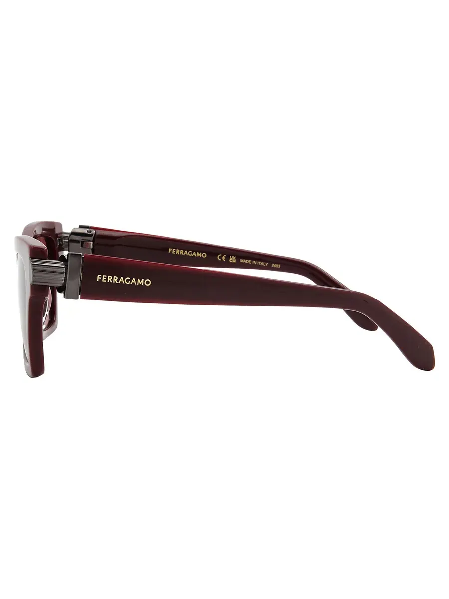 Очки для женщин Ferragamo Burgundy Cat Eye SF2013S 606 52 — изображение 3 из 4, бордовый