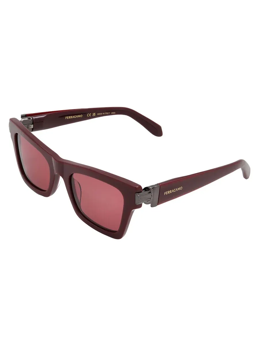 Очки для женщин Ferragamo Burgundy Cat Eye SF2013S 606 52 — изображение 4 из 4, бордовый