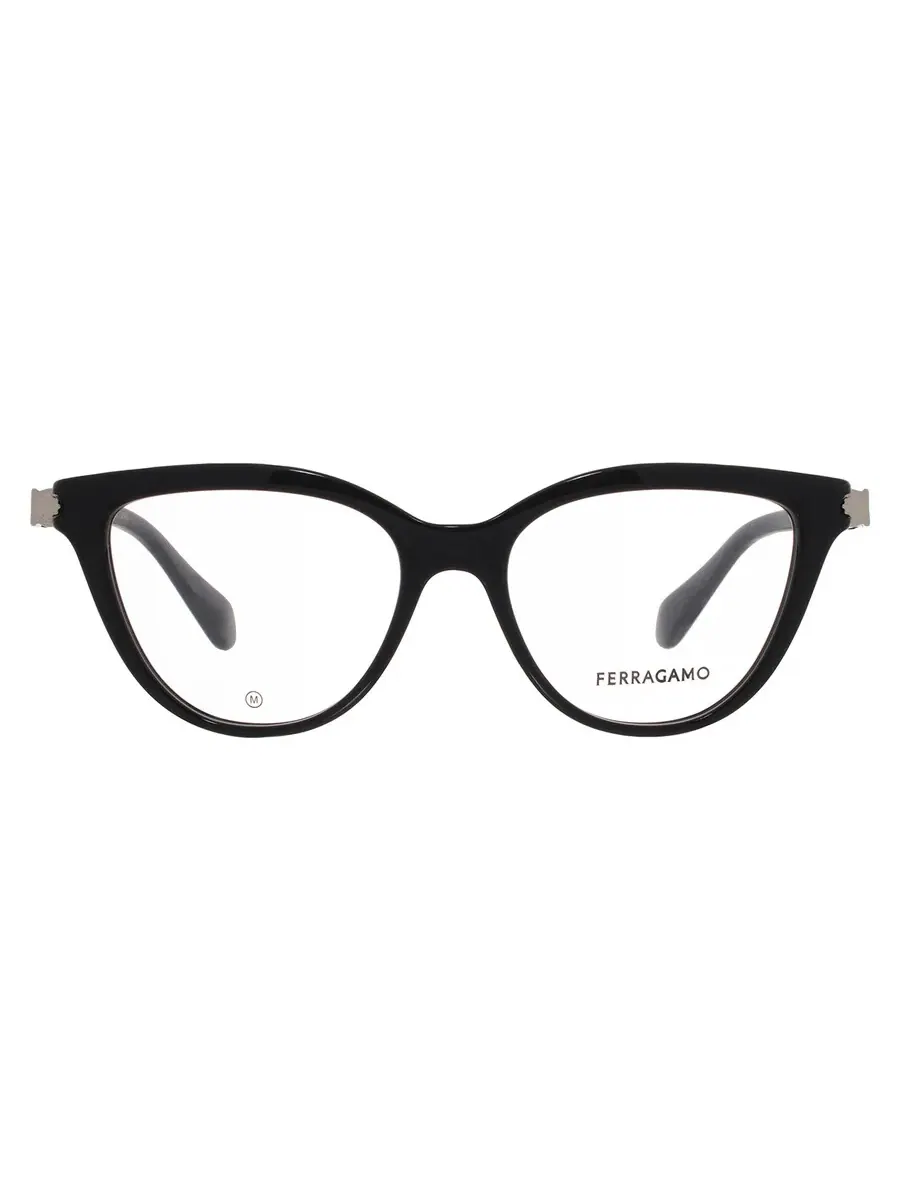 Очки для женщин Ferragamo Demo Cat Eye SF2974 001 52 — изображение 1 из 4, черный