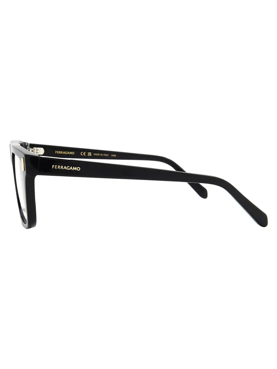 Мужские очки Ferragamo Demo Square SF2997 001 55 — изображение 3 из 4, черный