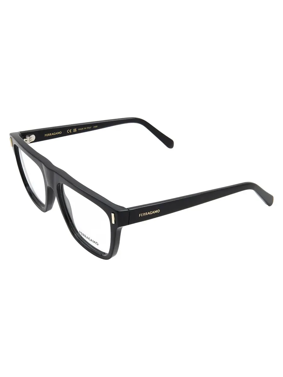 Мужские очки Ferragamo Demo Square SF2997 001 55 — изображение 4 из 4, черный