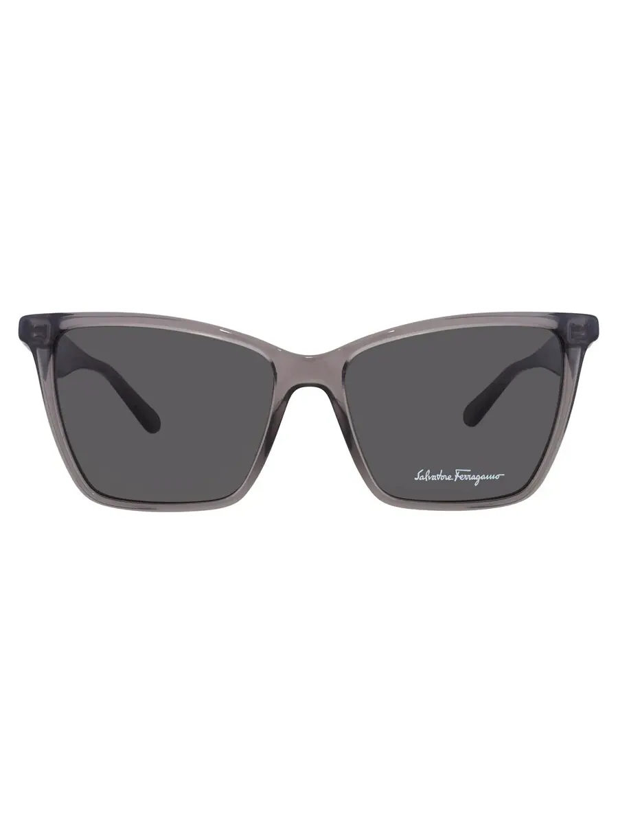 Женские солнцезащитные очки Ferragamo Grey Butterfly SF3017 057 54 — изображение 1 из 4, серый