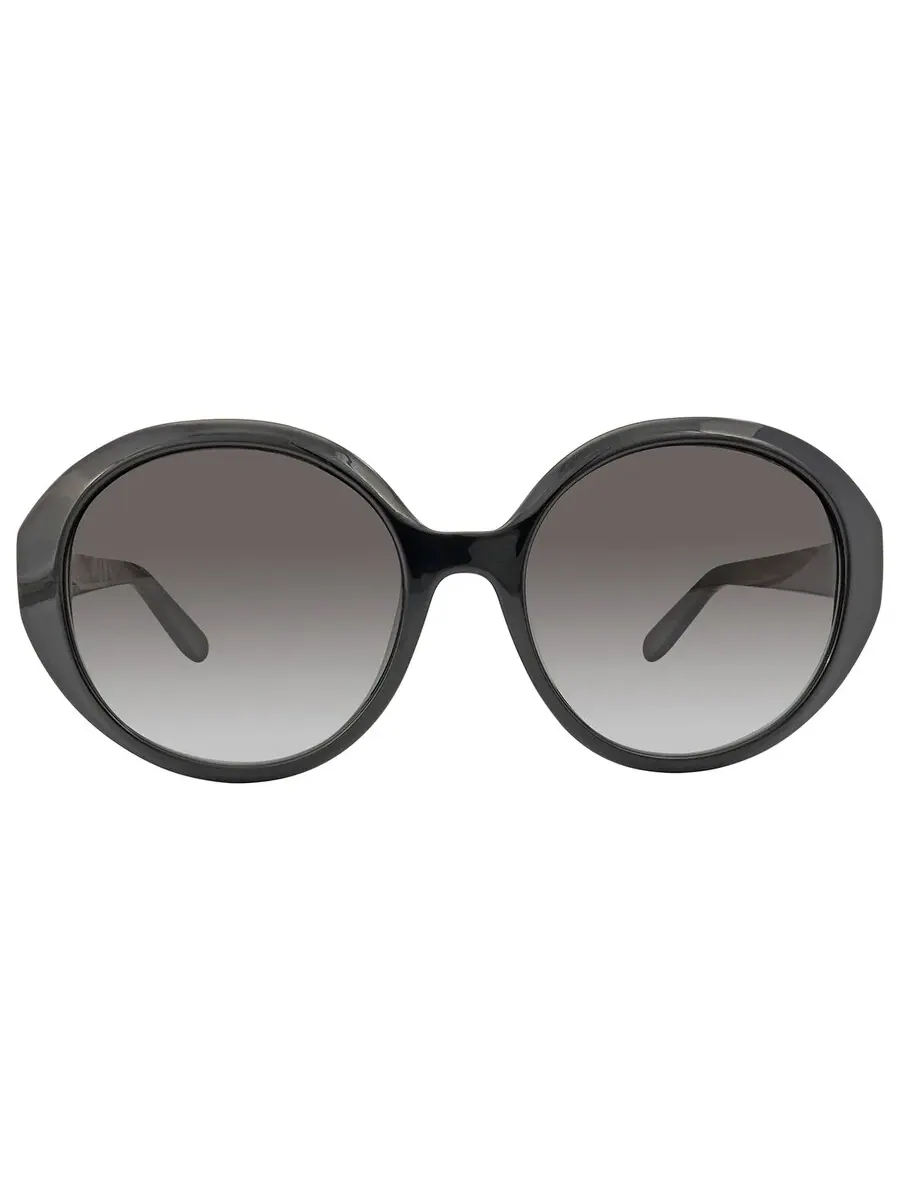 Очки солнцезащитные женские Ferragamo Grey Gradient Round SF1067S 001 57 — изображение 1 из 4, черный