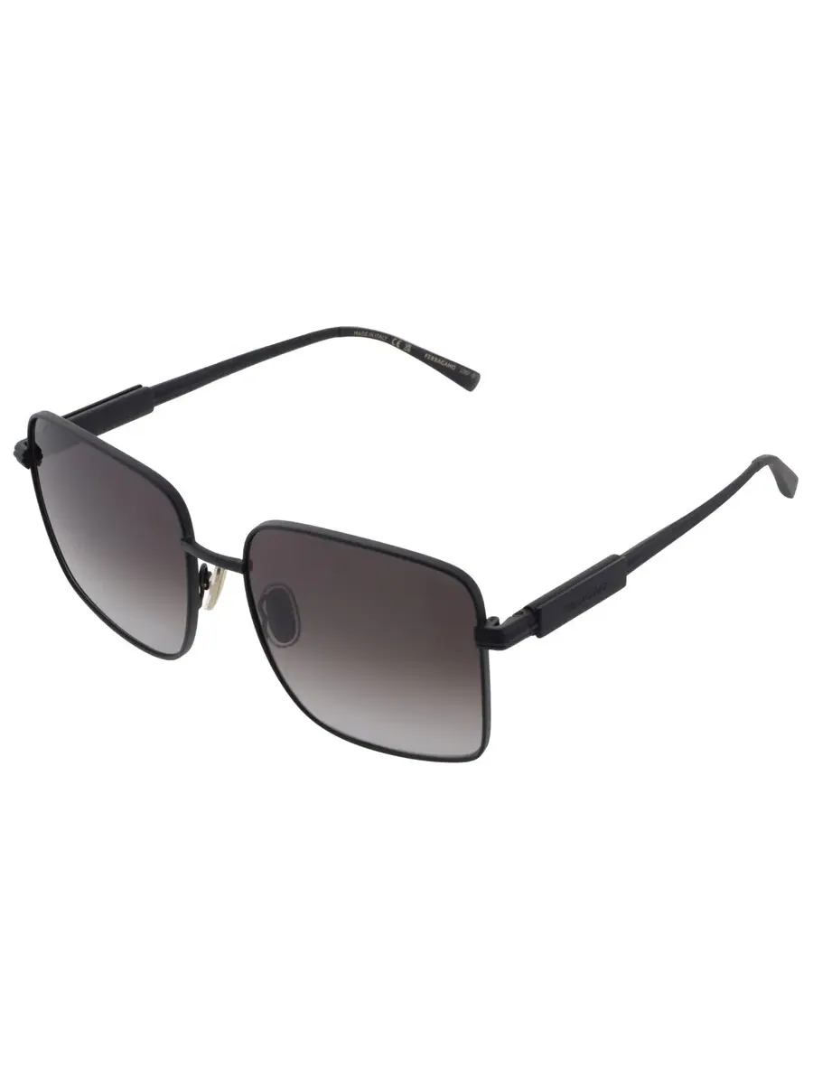 Женские солнцезащитные очки Ferragamo Grey Gradient Square SF330S 002 57 — изображение 3 из 4, черный