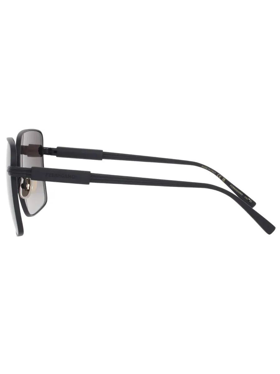 Женские солнцезащитные очки Ferragamo Grey Gradient Square SF330S 002 57 — изображение 4 из 4, черный