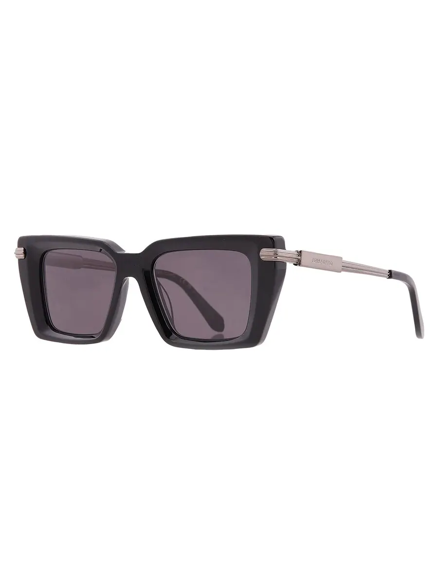 Очки солнцезащитные женские Ferragamo серые прямоугольные SF2089S 001 52 — изображение 2 из 4, черный