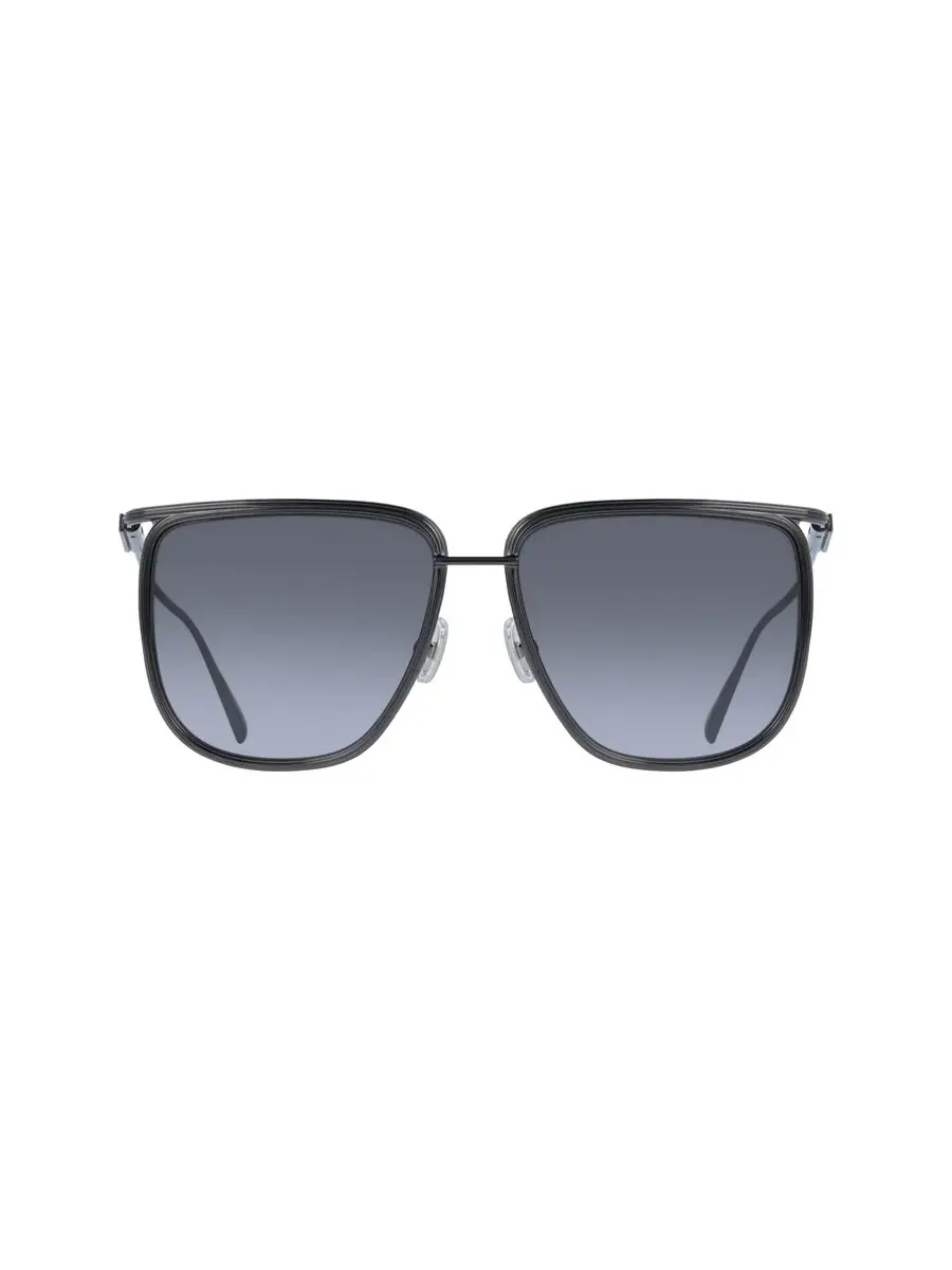 Женские солнцезащитные очки Ferragamo Grey Square SF324S 027 58 — изображение 1 из 3, серебряный