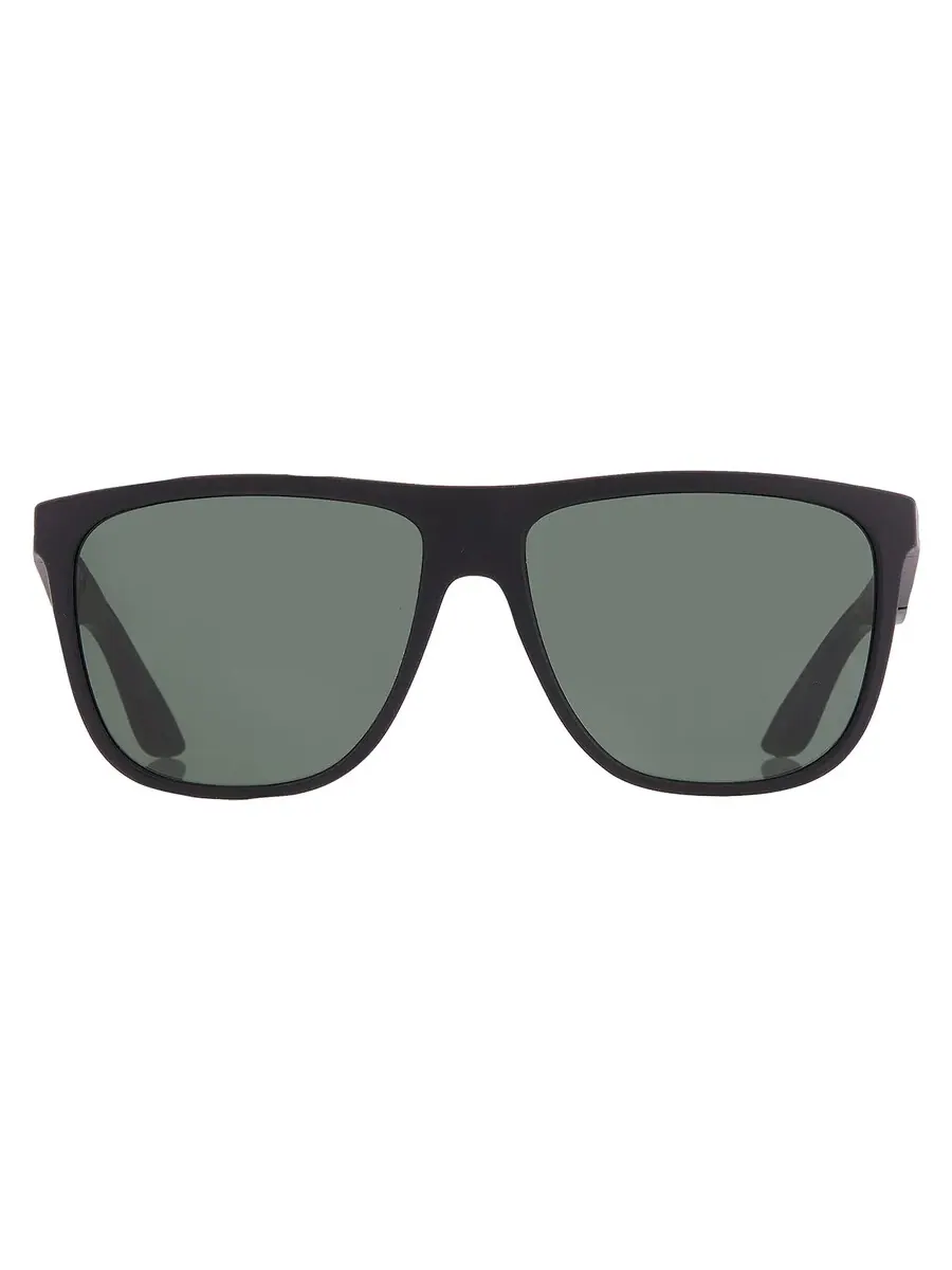 Солнцезащитные очки Ferragamo Grey Square для мужчин SF1065S 005 59 — изображение 1 из 4, черный/зеленый