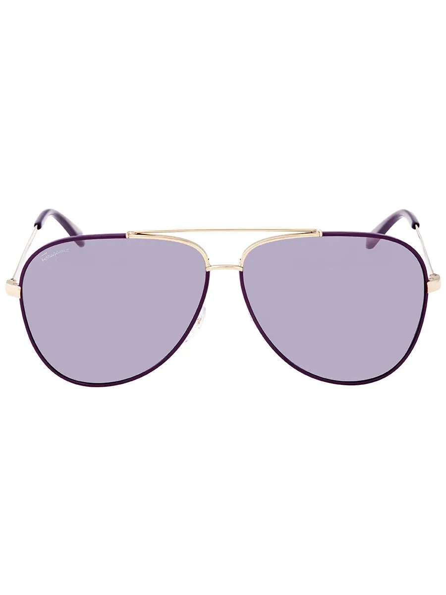 Солнцезащитные очки Ferragamo Purple Pilot универсальные SF131S 736 60 — изображение 1 из 3, фиолетовый