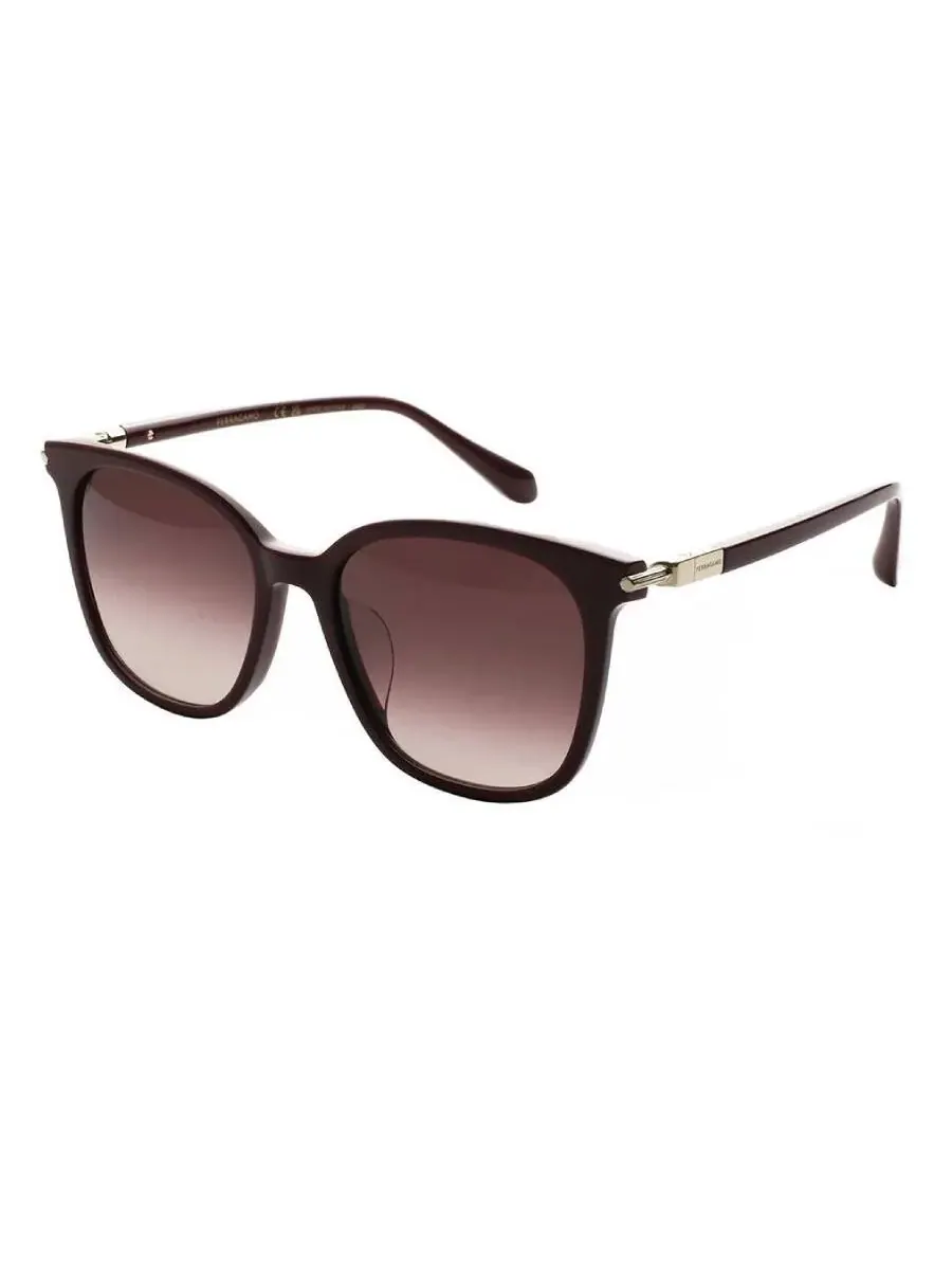 Женские солнцезащитные очки Ferragamo Square SF1112SLB 606 55 — изображение 2 из 2, красный