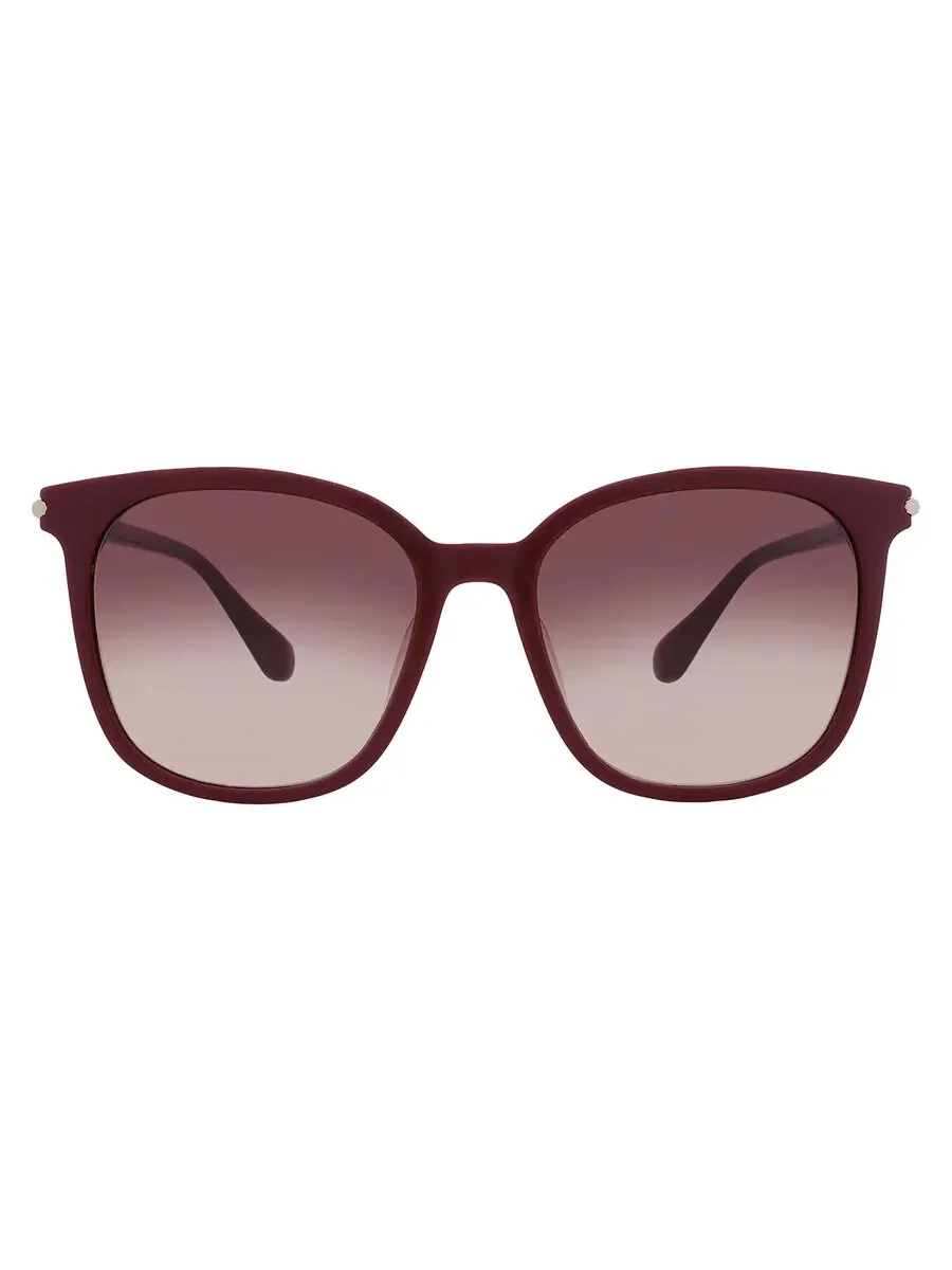 Женские солнцезащитные очки Ferragamo Burgundy Gradient Square SF1113SLB 606 56 — изображение 1 из 4, красный