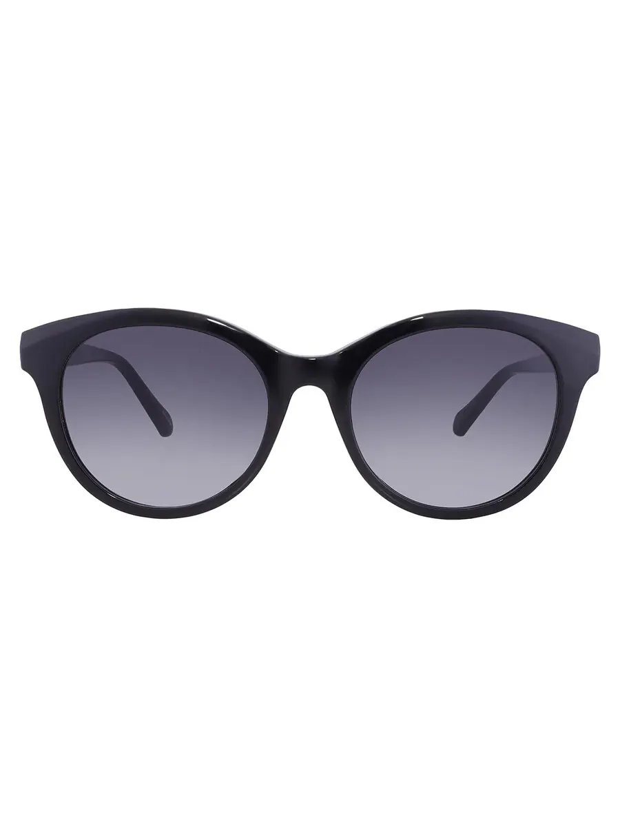 Женские солнцезащитные очки овальной формы Fossil серого оттенка FOS 3146/G/S 0807/9O 53 — черный