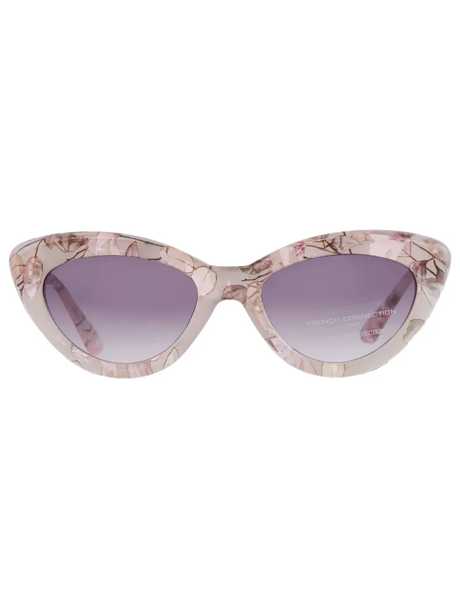 Женские солнцезащитные очки French Connection 59054FCU653 Smoke Cat Eye 10261794.LTS CRY — прозрачный