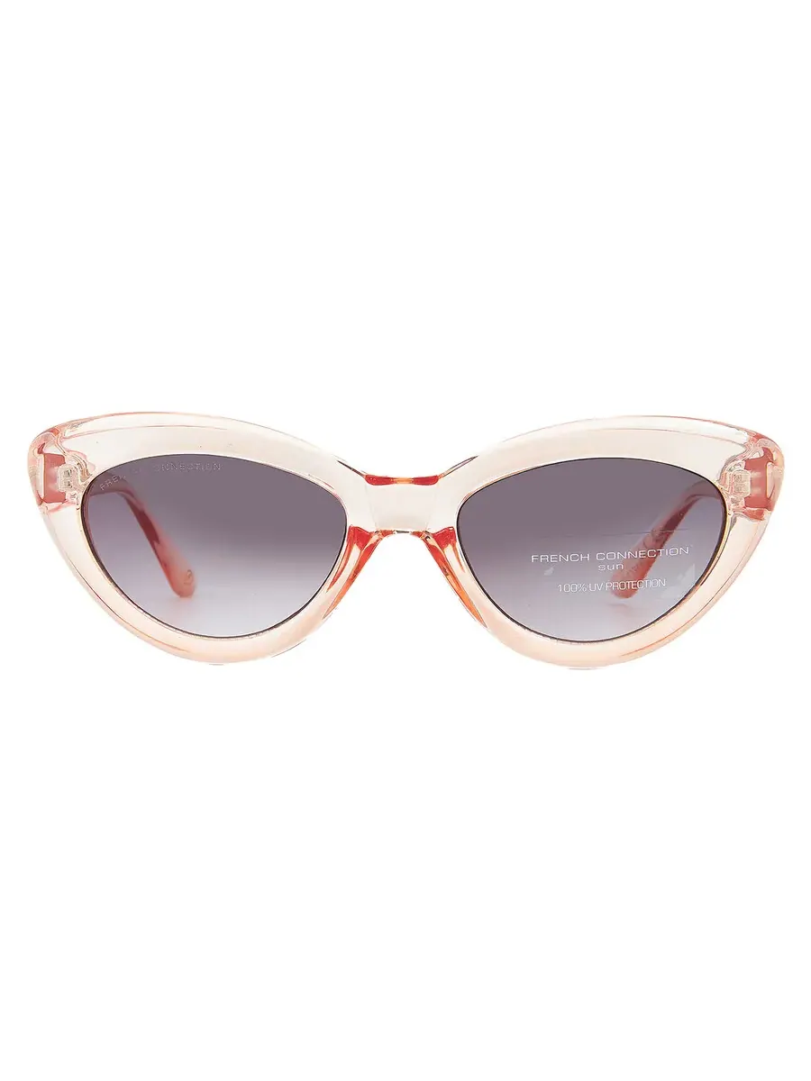 Женские солнцезащитные очки French Connection 59054FCU681 Smoke Cat Eye 10261793.LTS CRY — прозрачный