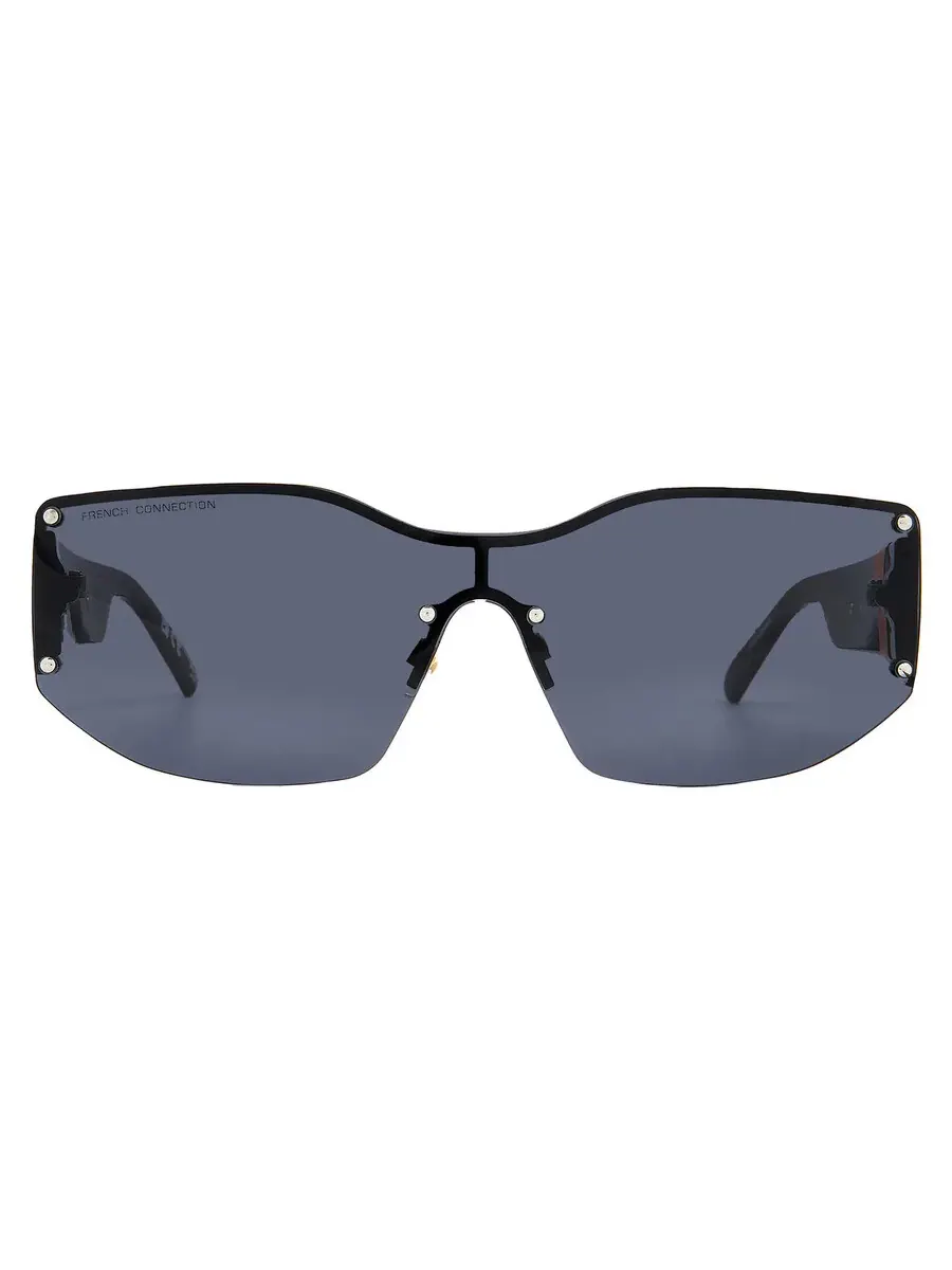 Женские солнцезащитные очки French Connection FC 25 77 BLK Smoke Geometric 10269922.LTS BLK — черный
