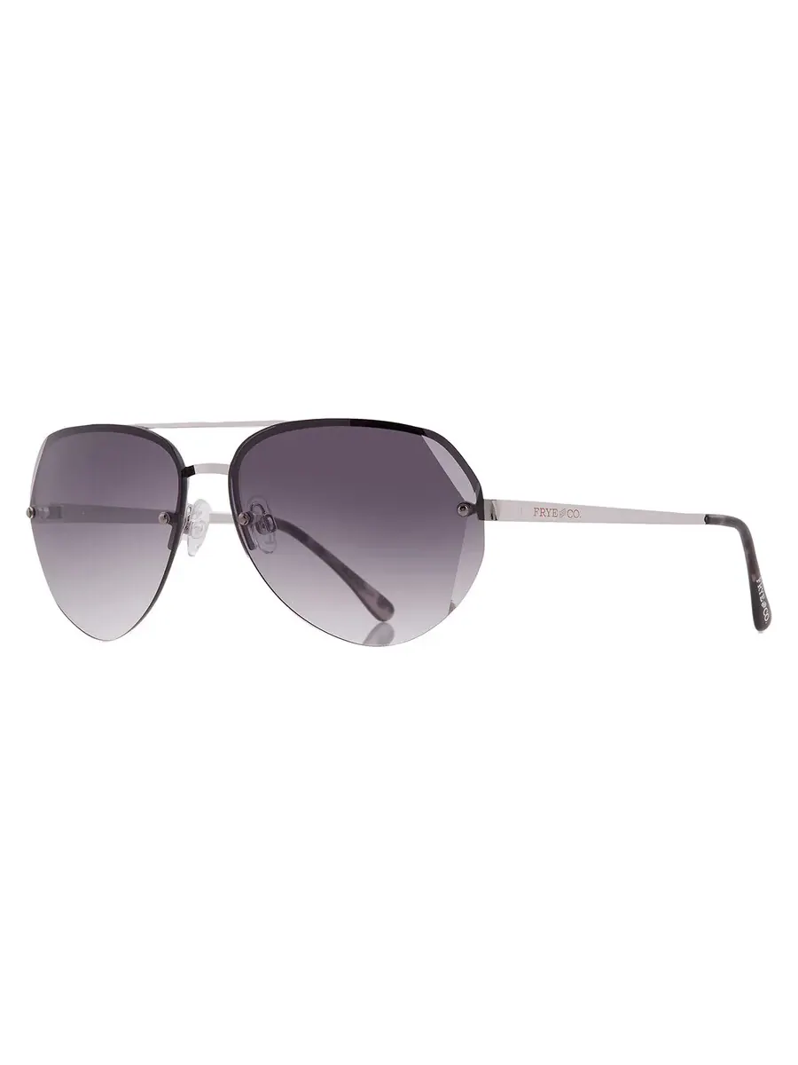 Женские солнцезащитные очки Frye 44567FCO040 Smoke Pilot 10260407.COM SILSMK — изображение 2 из 4, серебряный