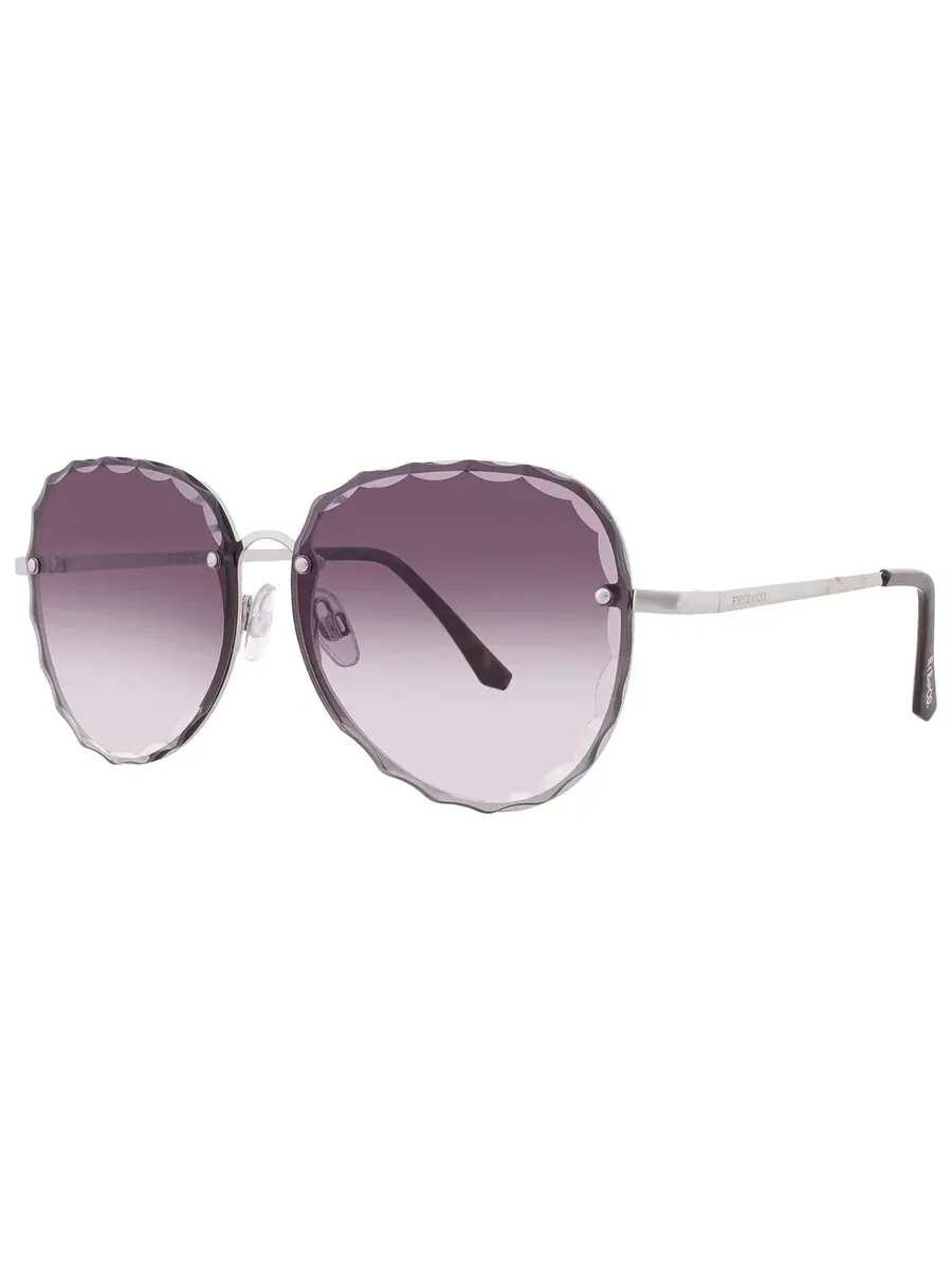 Женские овальные солнцезащитные очки Frye 50856FCO040 Smoke 10260422.COM SILSMK — изображение 2 из 4, серебряный