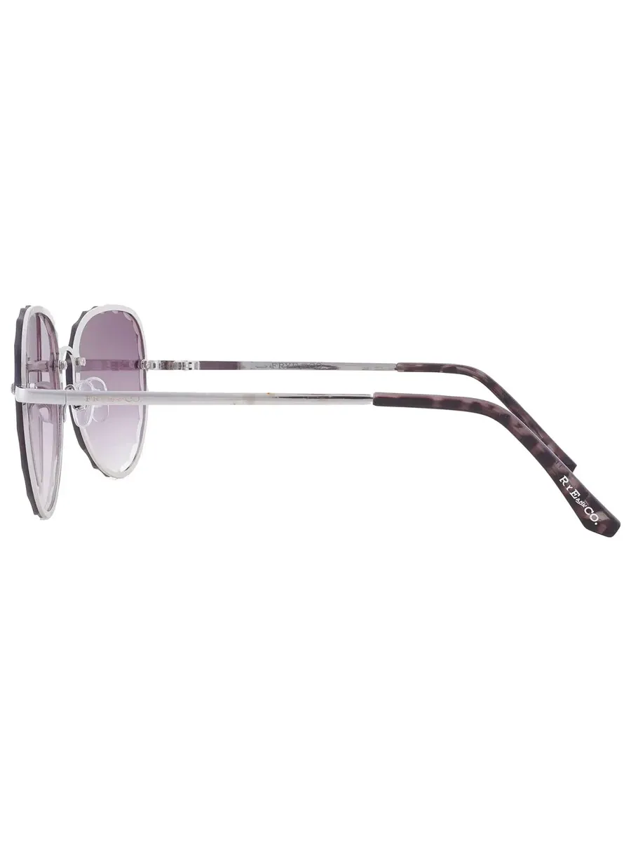 Женские овальные солнцезащитные очки Frye 50856FCO040 Smoke 10260422.COM SILSMK — изображение 4 из 4, серебряный