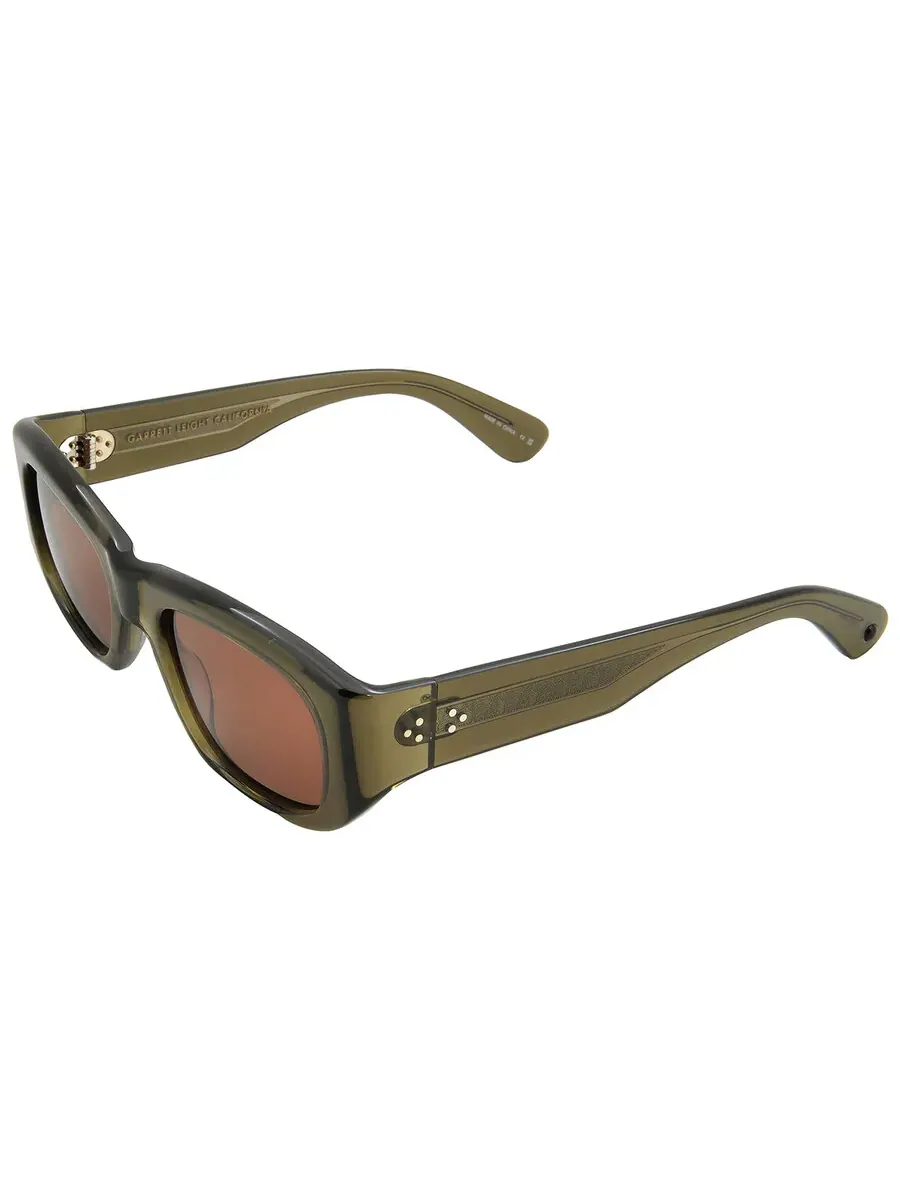 Солнцезащитные очки Garrett Leight LAGUNA SUN Oak прямоугольной формы 2140 WIL/O 50 — изображение 6 из 6, зеленый
