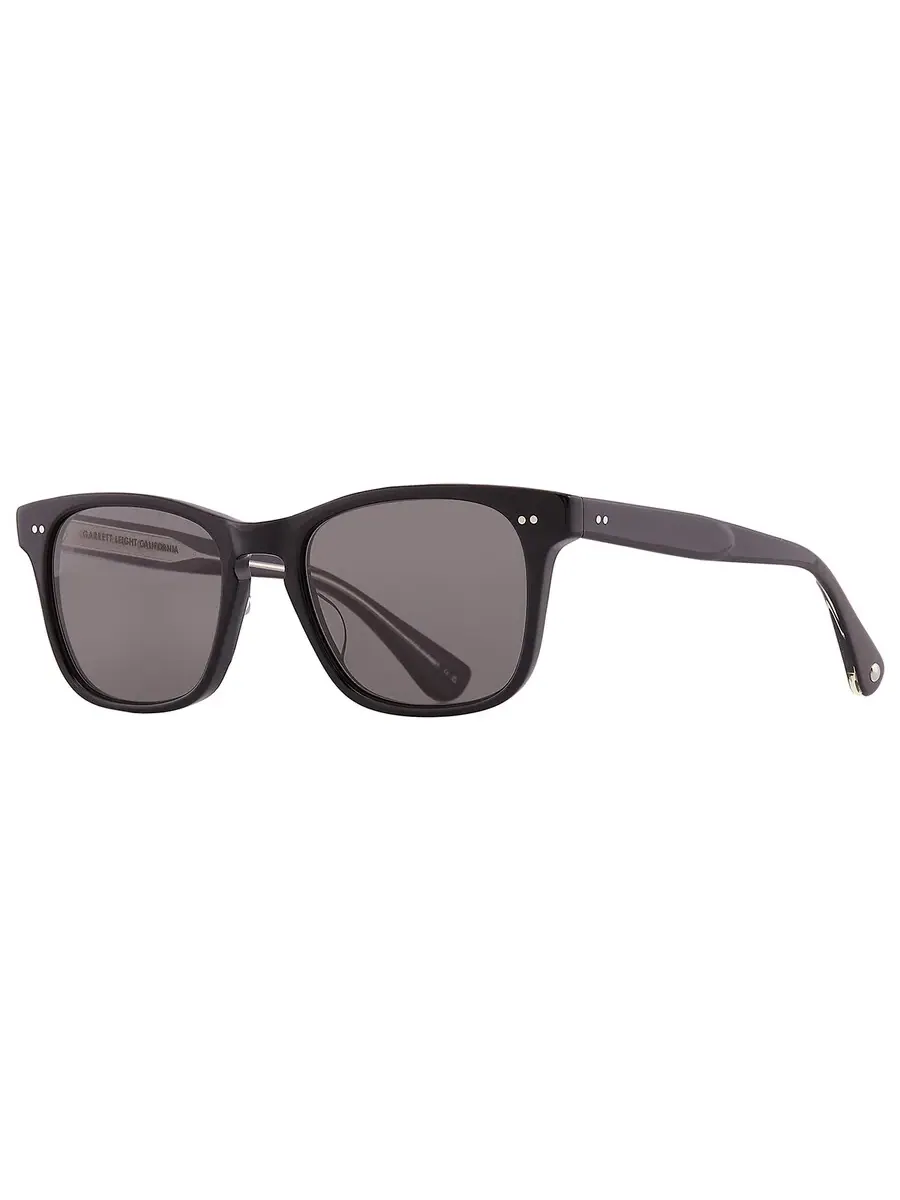 Солнцезащитные очки Garrett Leight TORREY SUN G15 квадратные 2148 BK/G15 51 — изображение 3 из 5, зеленый