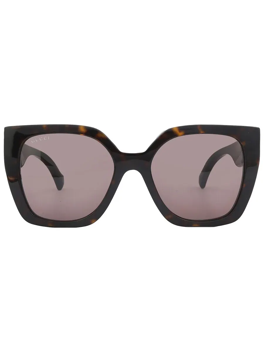 Женские солнцезащитные очки Gucci Brown Butterfly GG1300S 002 55 — коричневый