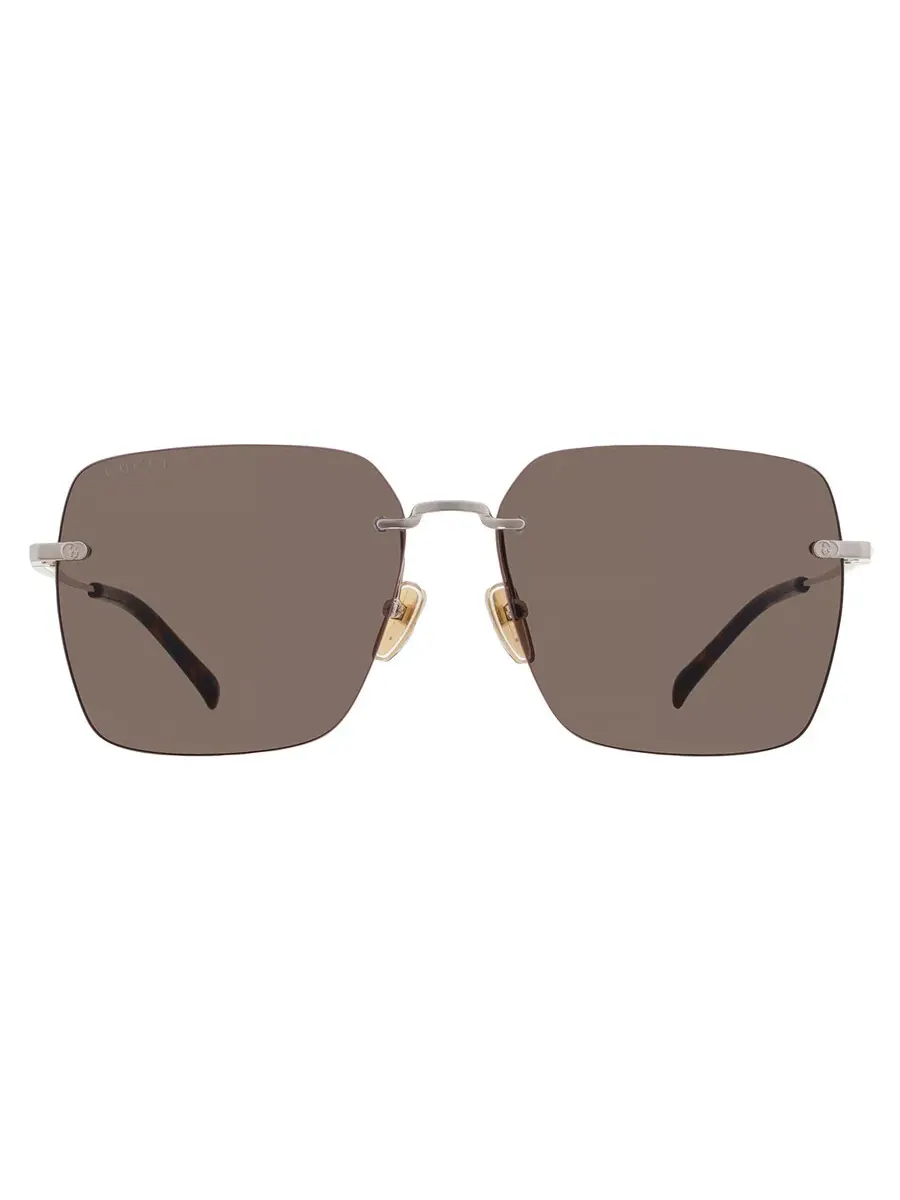 Женские солнцезащитные очки Gucci Brown Square GG1955SA 002 60 — изображение 1 из 5, золото