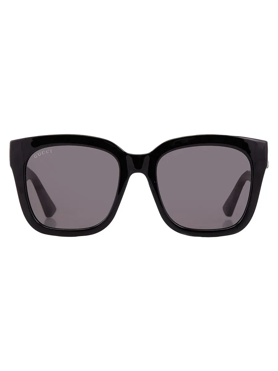 Женские солнцезащитные очки Gucci темно-серого цвета квадратной формы GG1338S 001 54 — черный