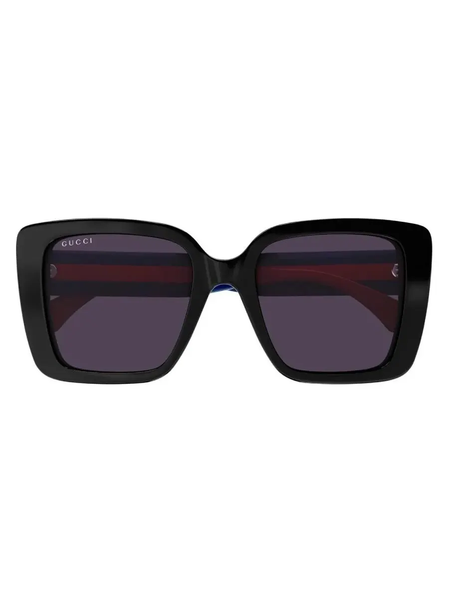 Женские солнцезащитные очки Gucci Dark Violet Butterfly GG1861S 004 53 — изображение 1 из 4, черный