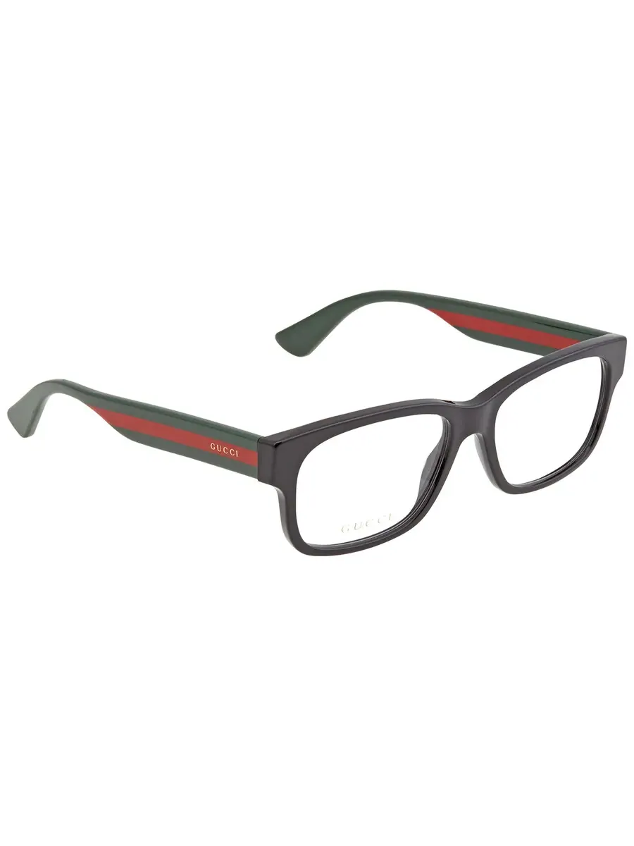 Очки мужские прямоугольные Gucci Demo GG0343O 007 57, черный/мультиколор — 2
