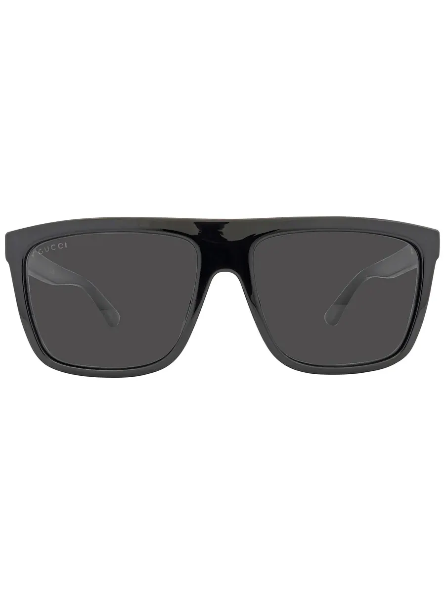 Мужские солнцезащитные очки Gucci серого цвета Browline GG0748S 001 59 — изображение 1 из 6, серый