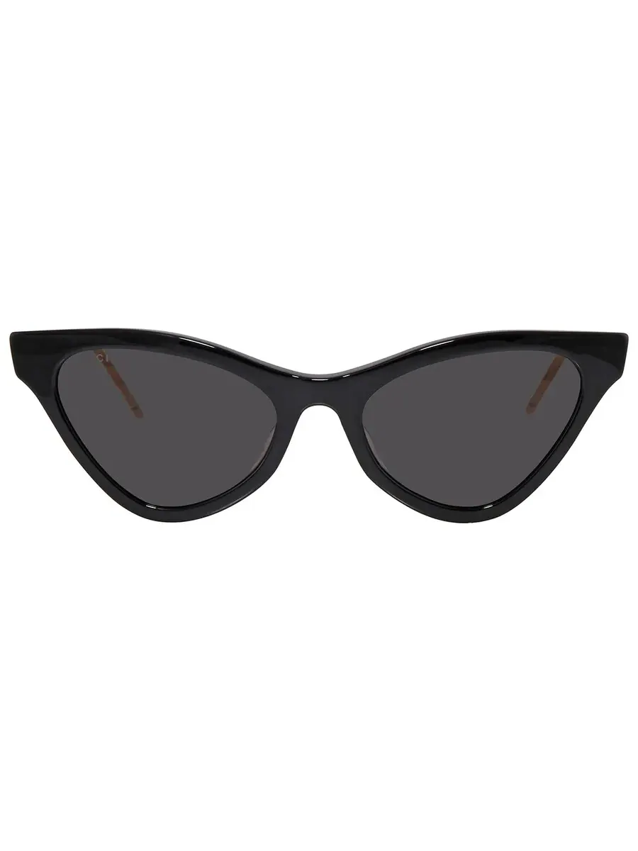 Очки солнцезащитные женские Gucci серого цвета в форме кошачьего глаза GG0597S-001 55 — изображение 1 из 5, серый