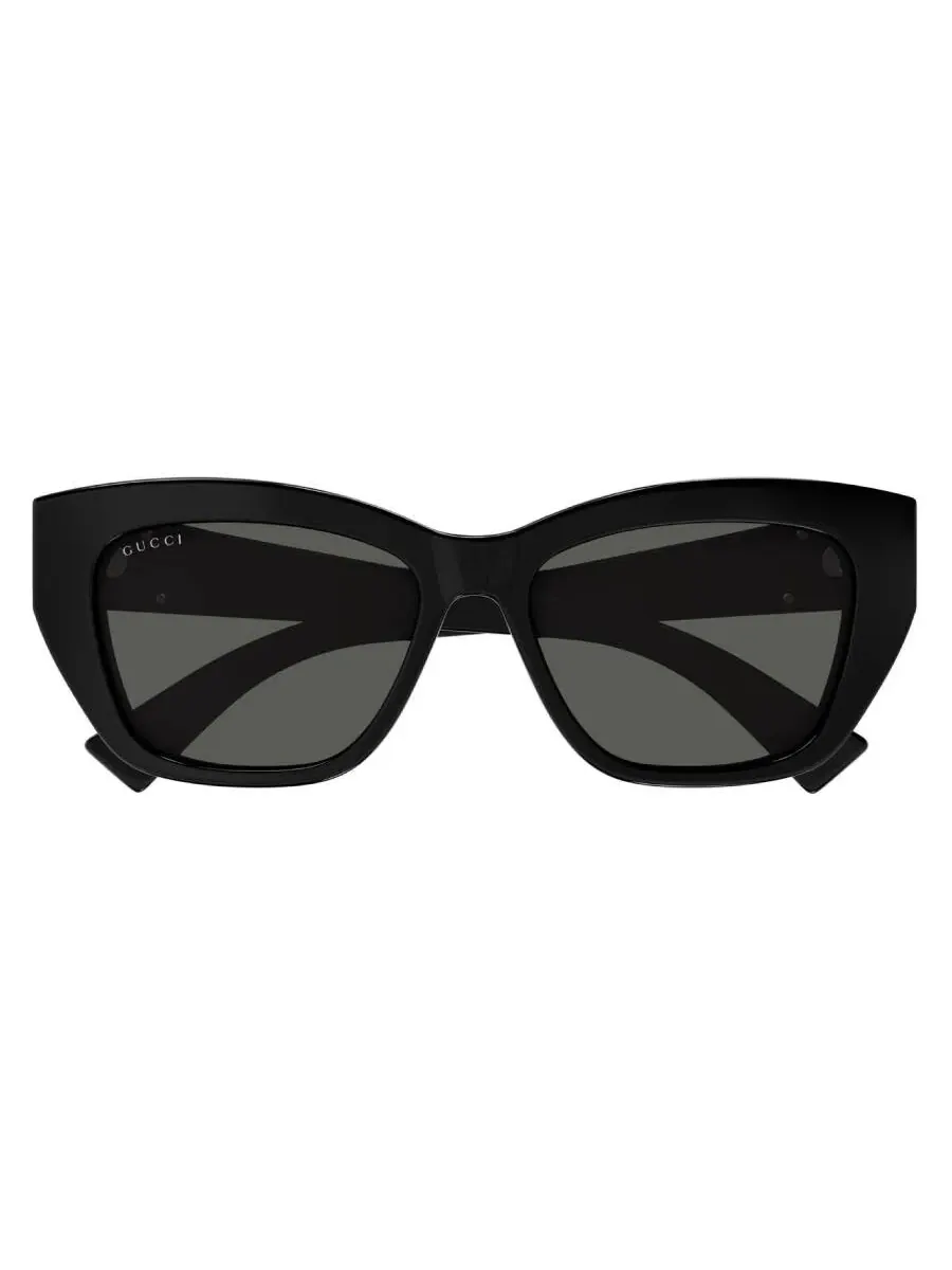Женские солнцезащитные очки Gucci серого цвета в форме кошачьего глаза GG1844SA 001 55 — изображение 1 из 4, черный