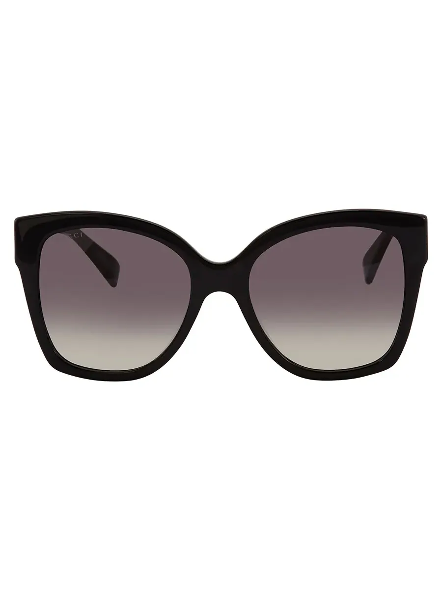 Женские солнцезащитные очки Gucci с серым градиентом и бабочкой GG0459S 001 54 — изображение 1 из 5, серый