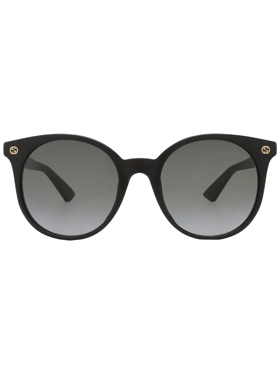 Женские солнцезащитные очки Gucci серого градиента круглой формы GG0091S 001 52 — изображение 1 из 6, серый