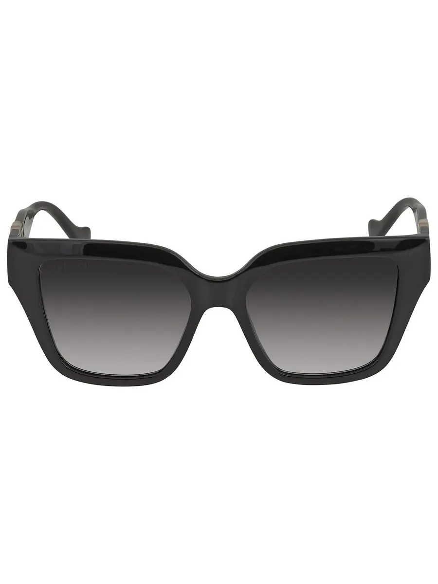 Женские солнцезащитные очки Gucci серого градиента квадратной формы GG1023S 008 54 — изображение 1 из 5, черный