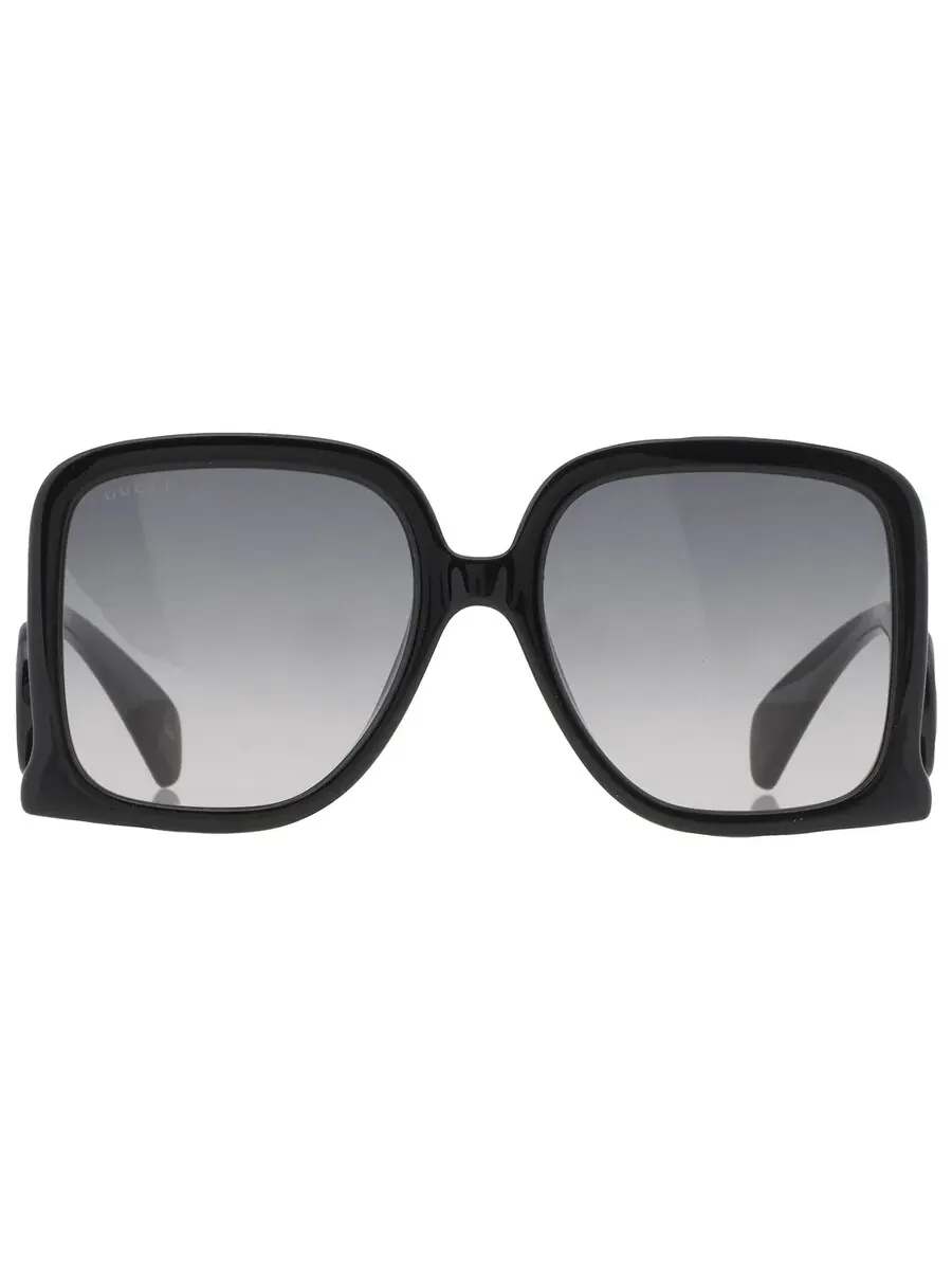 Женские солнцезащитные очки Gucci серого градиента квадратной формы GG1326S 001 58 — изображение 1 из 6, черный