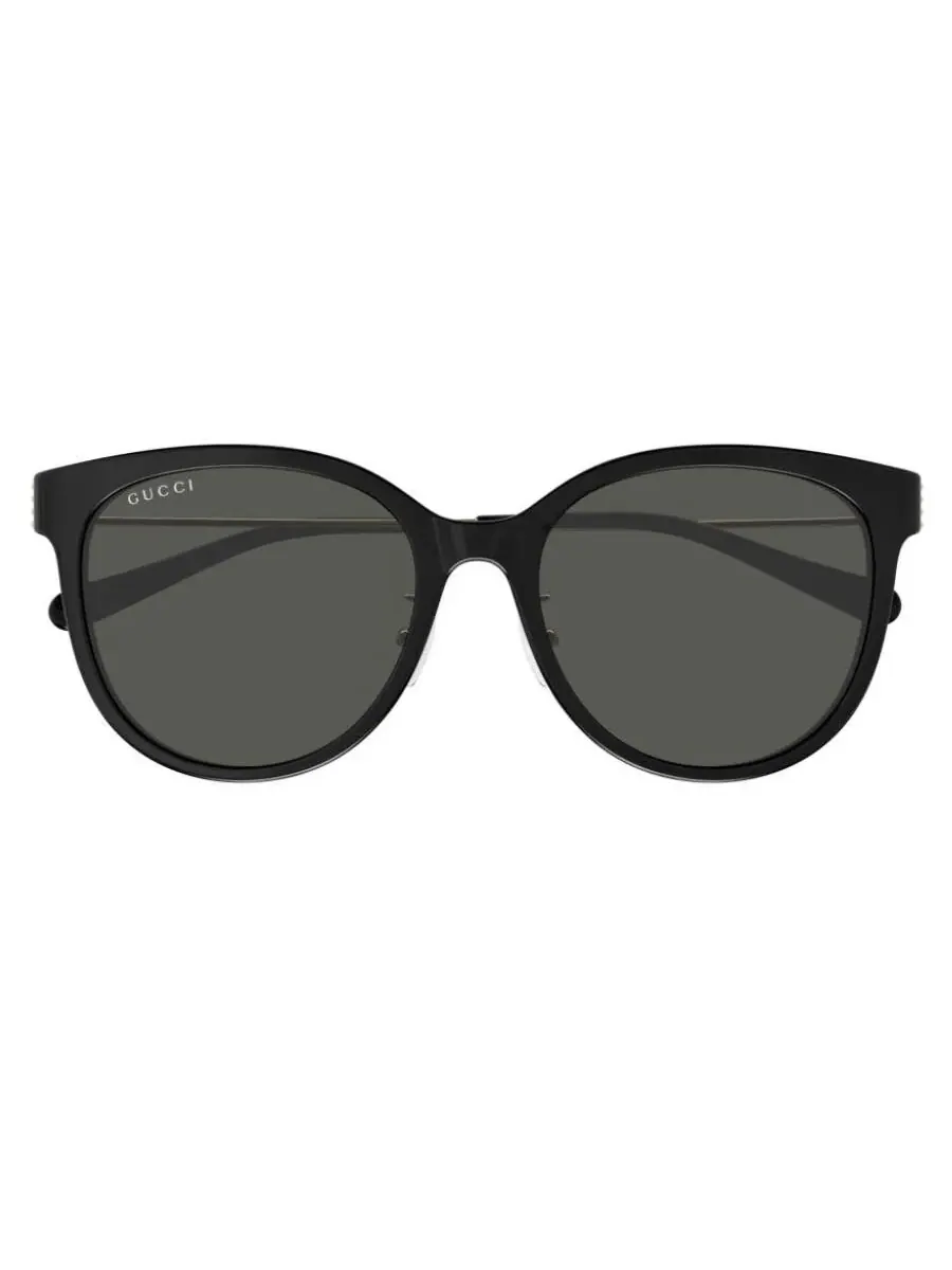 Женские солнцезащитные очки Gucci Grey Phantos GG1883SK 001 56, черный/золотой — изображение 1 из 3, черный/золотистый