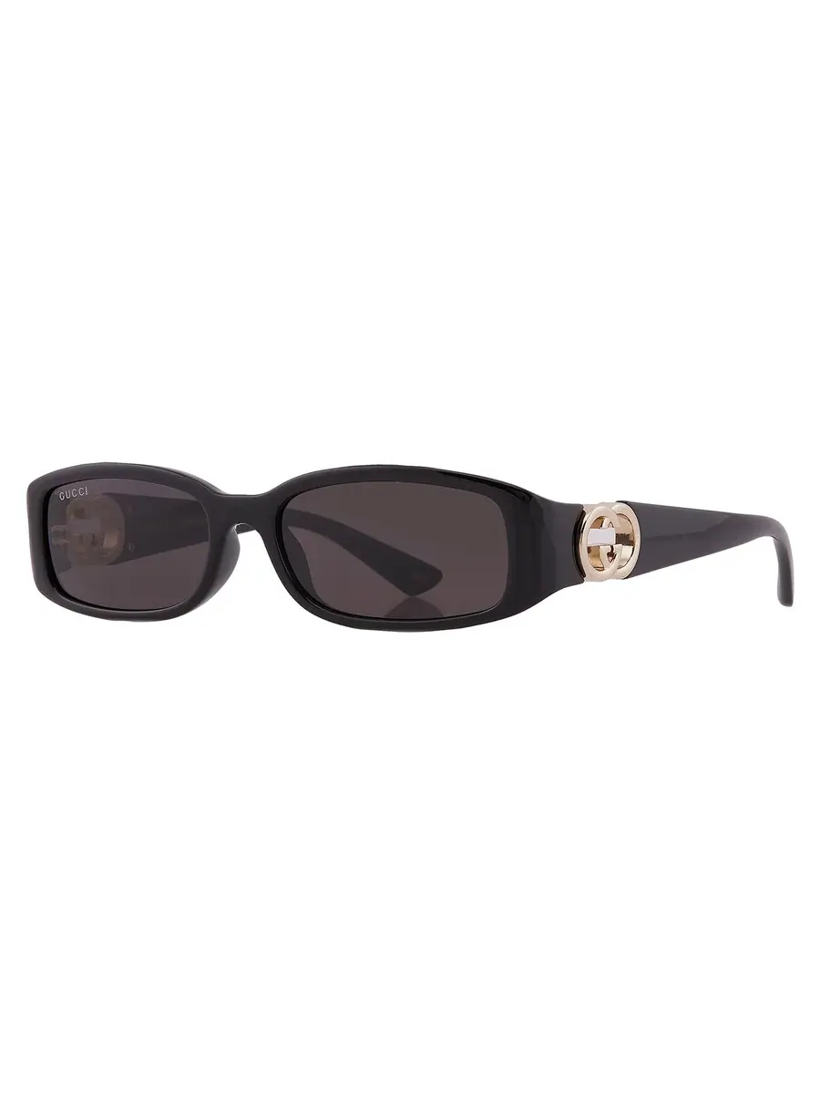 Женские солнцезащитные очки Gucci серого цвета прямоугольной формы GG1661S 001 54 — изображение 2 из 5, серый